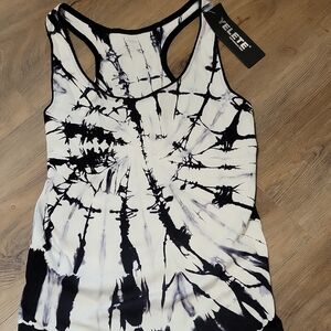 Yelete Monochrome Tie-Dye Tank Top